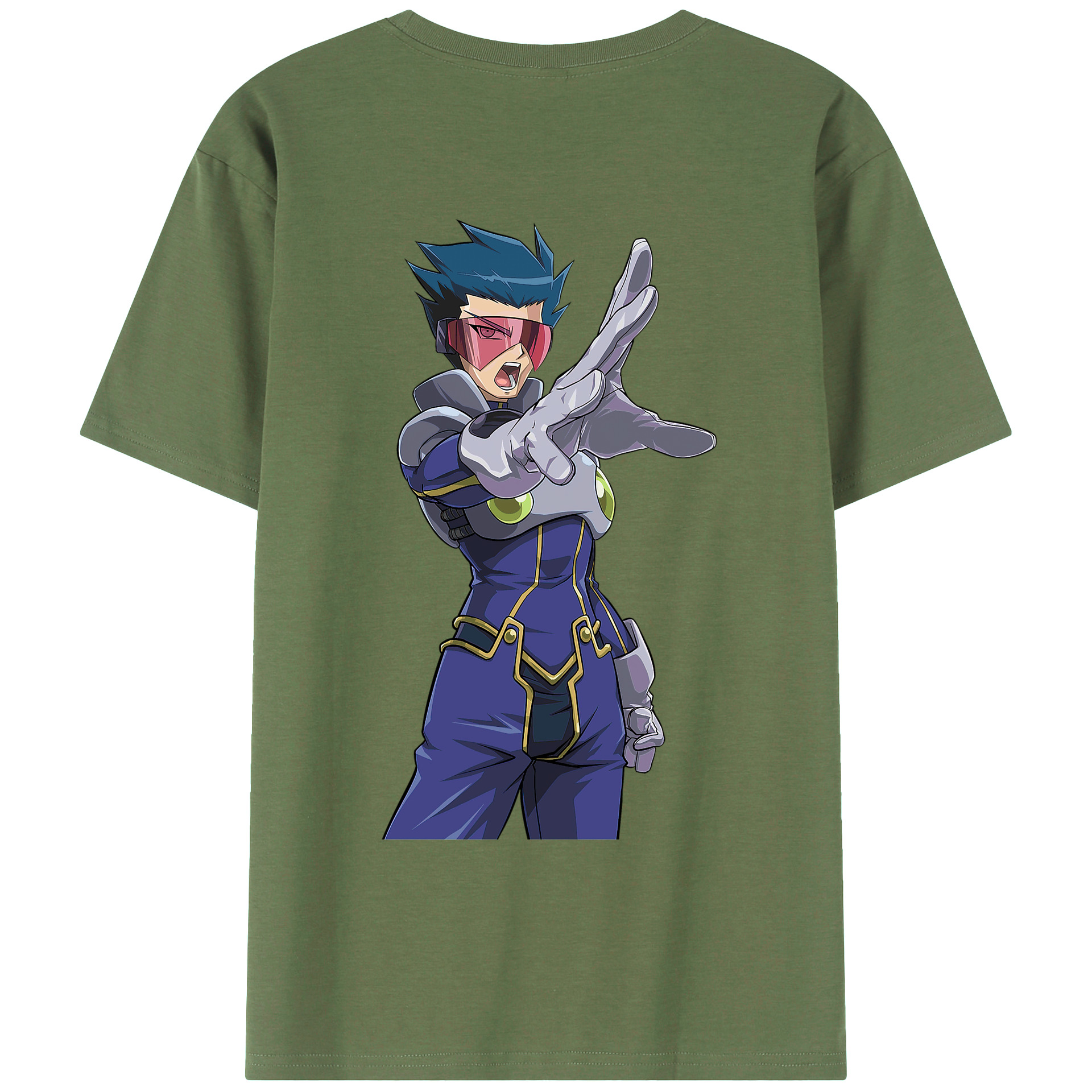 （画像用） 遊☆戯☆王 Yu-Gi-Oh! 綿100％ メンズ半袖Tシャツ（バックプリント） 通気性